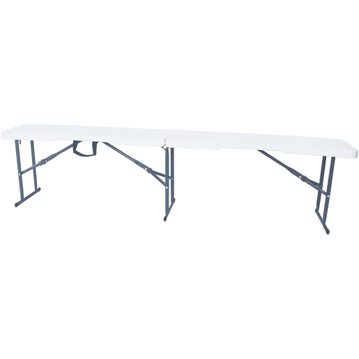 Banco dobrável Foldy - 183 x 28 x 43 cm - Branco