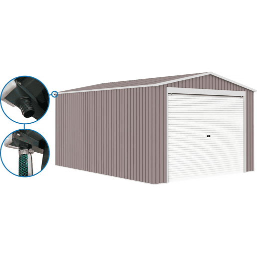 Garagem metálica evada - 18,56m² com painéis solares