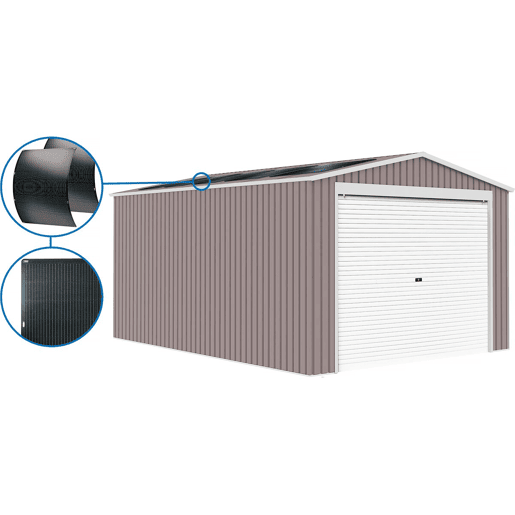 Garagem metálica evada - 18,56m² com painéis solares