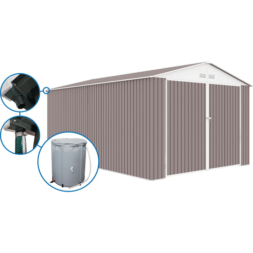 Garagem metálica evada - 18,56m² com painéis solares