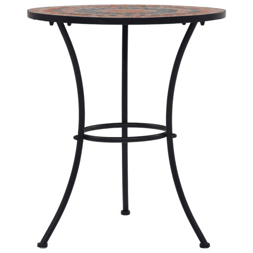 vidaXL Mesa bistrô em mosaico 60 cm cerâmica laranjacinzento