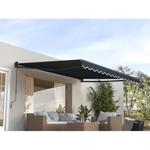 Toldo retrátil em alumínio Ombra 3 de 2,5 x 3 m - Cinzento antracite