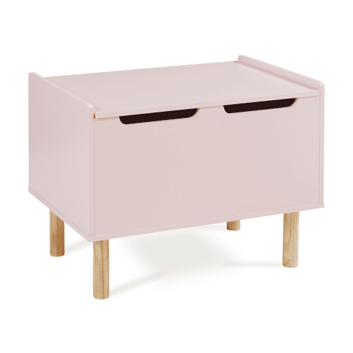 Caixa de brinquedos Virer com tampa 60x40x45 cm cor-de-rosa en.casa