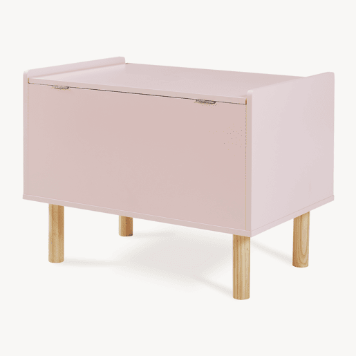 Caixa de brinquedos Virer com tampa 60x40x45 cm cor-de-rosa en.casa
