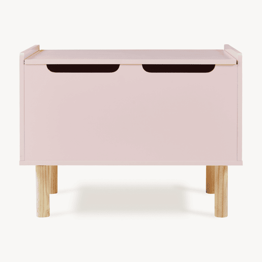 Caixa de brinquedos Virer com tampa 60x40x45 cm cor-de-rosa en.casa