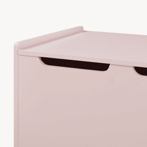 Caixa de brinquedos Virer com tampa 60x40x45 cm cor-de-rosa en.casa