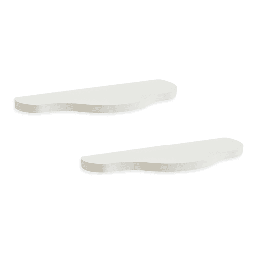 Conjunto de prateleiras de parede para crianças 2 peças Sirlstalo 57x19x3 cm Branco en.casa