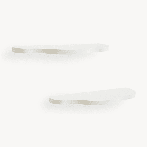 Conjunto de prateleiras de parede para crianças 2 peças Sirlstalo 57x19x3 cm Branco en.casa