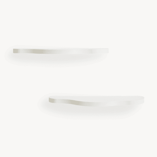 Conjunto de prateleiras de parede para crianças 2 peças Sirlstalo 57x19x3 cm Branco en.casa
