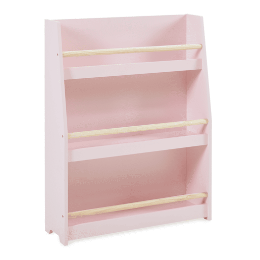 Estante de livros para crianças Virer com 3 níveis 78 x 60 x 18 cm Rosa