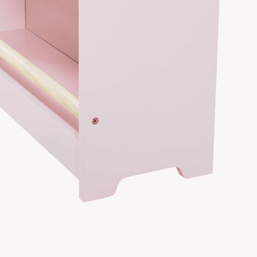 Estante de livros para crianças Virer com 3 níveis 78 x 60 x 18 cm Rosa