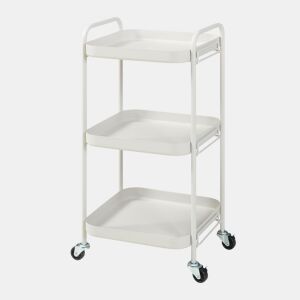 Carrinho de servir Kelevn 3 níveis aço 67x33x31 cm Cinzento en.casa