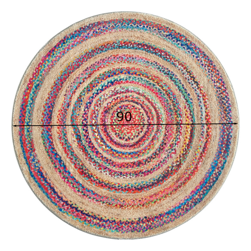 Tapete redondo Ø 90 cm, multi bege Tapete redondo Ø 90 cm, multi bege