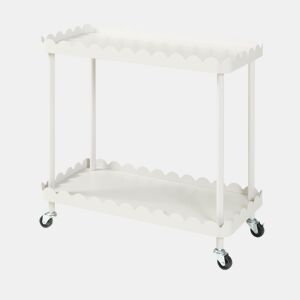 Carrinho de serviço Bolmanralu 2 níveis Aço 60x61x31 cm Cinzento en.casa