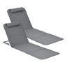 Conjunto de 2 x tapete de praia Donostia 143 x 48 cm cinzento escuro en.casa