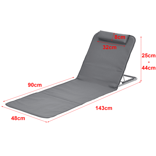 Conjunto de 2 x tapete de praia Donostia 143 x 48 cm cinzento escuro en.casa