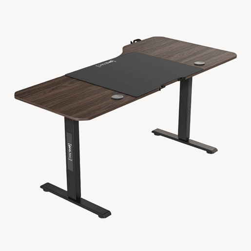 Secretária regulável em altura Stryn aglomeradoaço 160x75cm - Aspeto de nogueira pro.tec