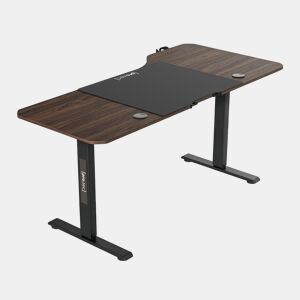 Secretária regulável em altura Stryn aglomeradoaço 160x75cm - Aspeto de nogueira pro.tec