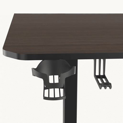 Secretária regulável em altura Stryn aglomeradoaço 160x75cm - Aspeto de nogueira pro.tec