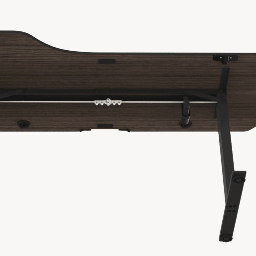 Secretária regulável em altura Stryn aglomeradoaço 160x75cm - Aspeto de nogueira pro.tec