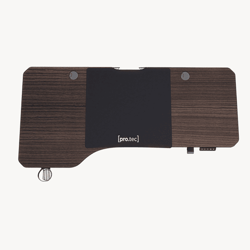 Secretária regulável em altura Stryn aglomeradoaço 160x75cm - Aspeto de nogueira pro.tec