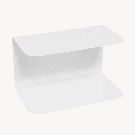 Conjunto de 2 mesas de cabeceira de parede Notodden aço 40x23x23 cm Branco en.casa