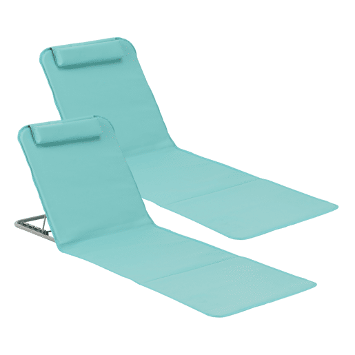 Conjunto de 2 x Tapete de praia Donostia 143 x 48 cm Turquesa en.casa