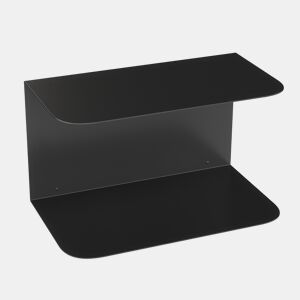 Mesa de cabeceira de parede Notodden aço 40x23x23 cm preto en.casa