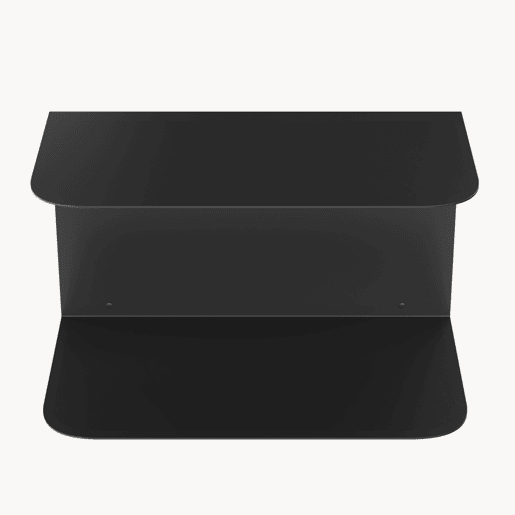 Mesa de cabeceira de parede Notodden aço 40x23x23 cm preto en.casa