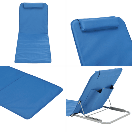 Conjunto de 2 x Tapete de praia Donostia 143 x 48 cm Azul en.casa