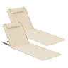 Conjunto de 2 x tapete de praia Donostia 143 x 48 cm Bege en.casa