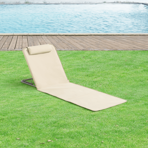 Conjunto de 2 x tapete de praia Donostia 143 x 48 cm Bege en.casa