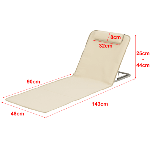 Conjunto de 2 x tapete de praia Donostia 143 x 48 cm Bege en.casa