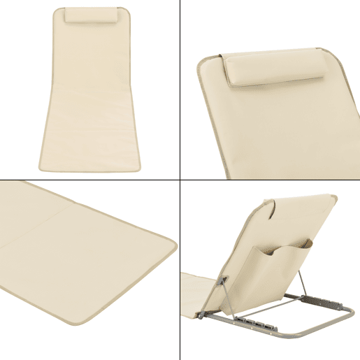 Conjunto de 2 x tapete de praia Donostia 143 x 48 cm Bege en.casa