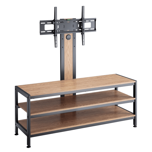 Suporte de TV com mesa de TV 70 Stockholm 120x40x108 cm pretocarvalho pro.tec