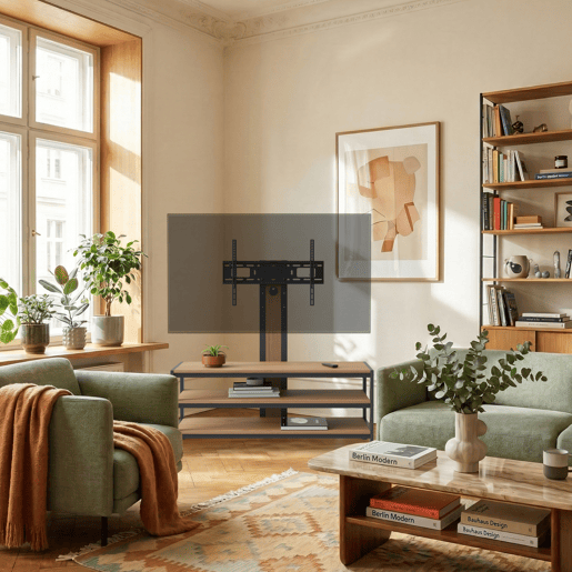 Suporte de TV com mesa de TV 70 Stockholm 120x40x108 cm pretocarvalho pro.tec