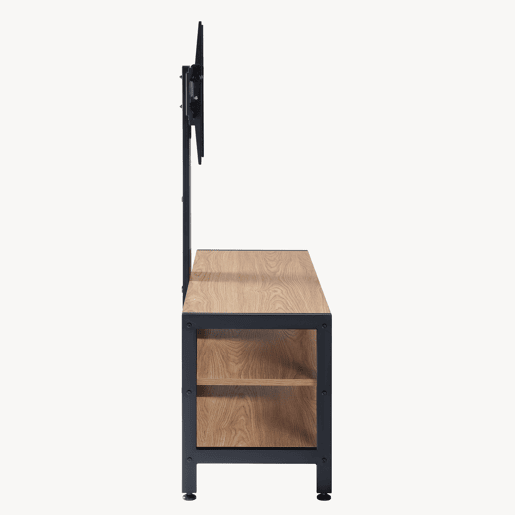 Suporte de TV com mesa de TV 70 Stockholm 120x40x108 cm pretocarvalho pro.tec