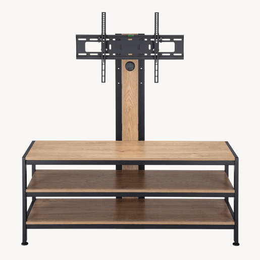 Suporte de TV com mesa de TV 70 Stockholm 120x40x108 cm pretocarvalho pro.tec