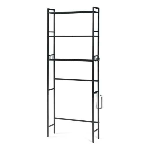 Estante de casa de banho Ljukhobro 3 prateleiras 164x64x20 cm Preto en.casa