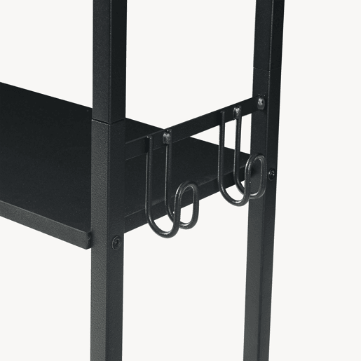 Estante de casa de banho Ljukhobro 3 prateleiras 164x64x20 cm Preto en.casa