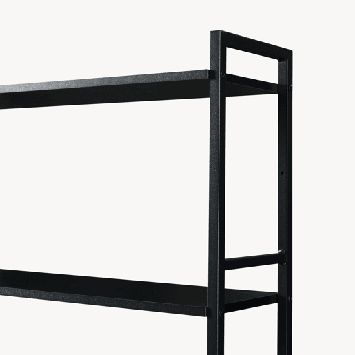 Estante de casa de banho Ljukhobro 3 prateleiras 164x64x20 cm Preto en.casa