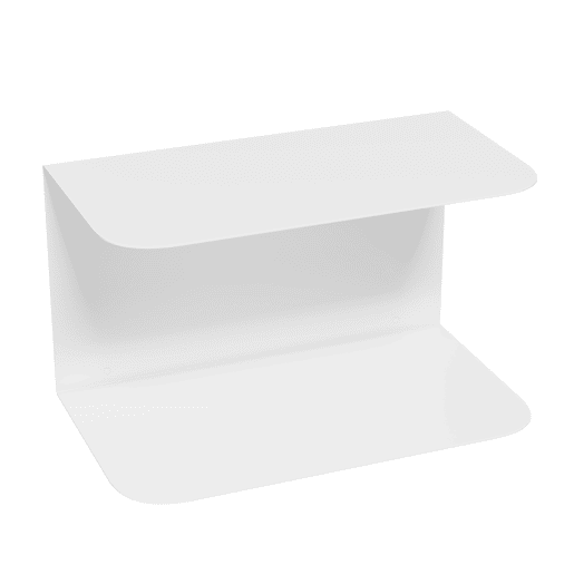 Mesa de cabeceira de parede Notodden aço 40x23x23 cm Branco en.casa
