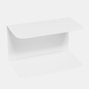 Mesa de cabeceira de parede Notodden aço 40x23x23 cm Branco en.casa