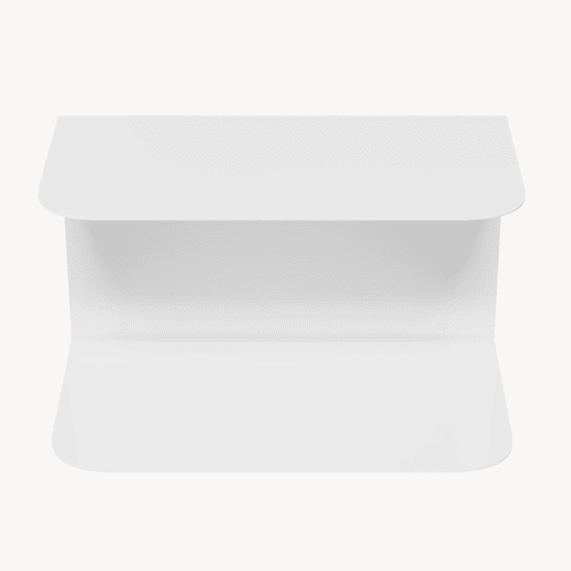 Mesa de cabeceira de parede Notodden aço 40x23x23 cm Branco en.casa
