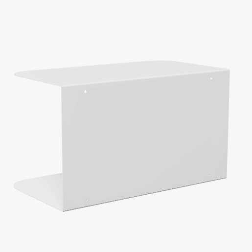 Mesa de cabeceira de parede Notodden aço 40x23x23 cm Branco en.casa