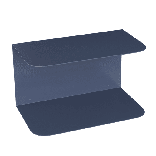 Mesa de cabeceira de parede Notodden aço 40x23x23 cm Azul en.casa