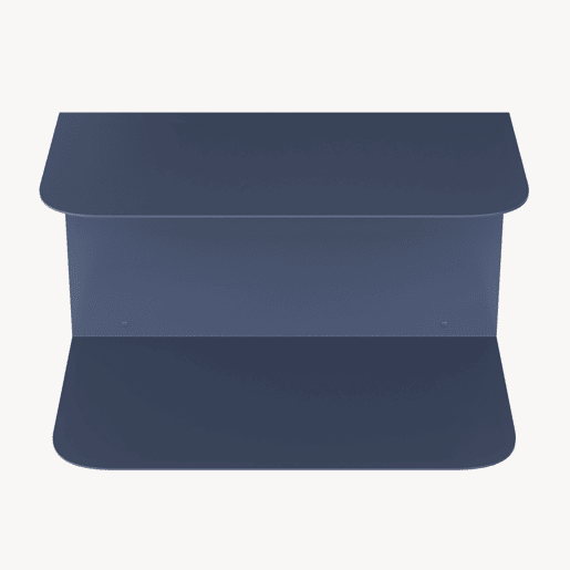 Mesa de cabeceira de parede Notodden aço 40x23x23 cm Azul en.casa