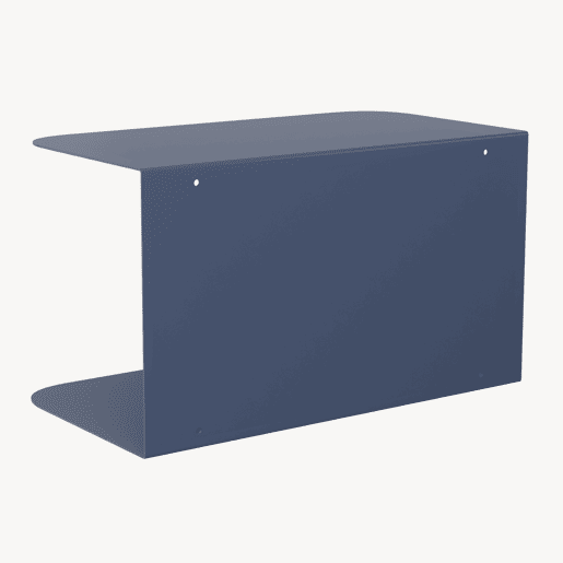 Mesa de cabeceira de parede Notodden aço 40x23x23 cm Azul en.casa