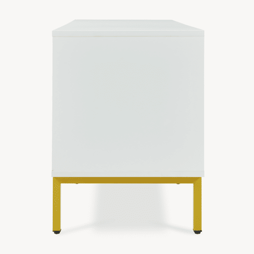 Móvel para televisão Reyri com 2 portas 120x39x52 cm brancodourado en.casa