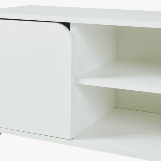 Móvel para televisão Reyri com 2 portas 120x39x52 cm brancodourado en.casa